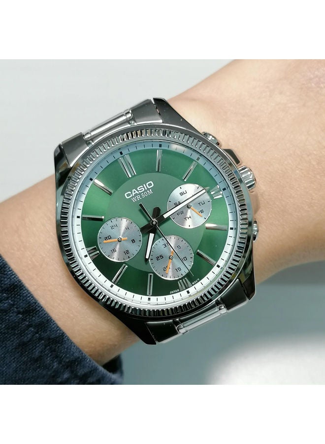 كاسيو ساعة يد من الستانلس ستيل كرونوجراف MTP-1375D-3AVDF - Image 2