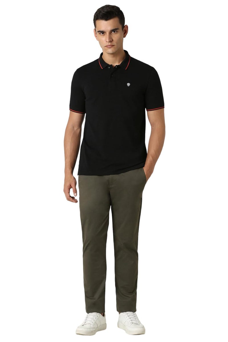 Van Heusen Men's Cotton Regular Fit Polo T-Shirt (Vskp517S011408_Black 2Xl) - Image 4
