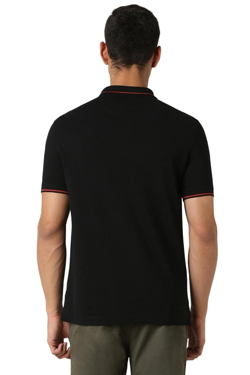 Van Heusen Men's Cotton Regular Fit Polo T-Shirt (Vskp517S011408_Black 2Xl) - Image 5