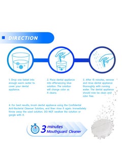 The ConfiDental The ConfiDental Cleansing Tablets (120tablets) - 4 months supply. Retainer, Mouth Guard and Dental Appliances Cleaner. Keep your Dental Alliances Fresh and Clean like new.  - Image 4