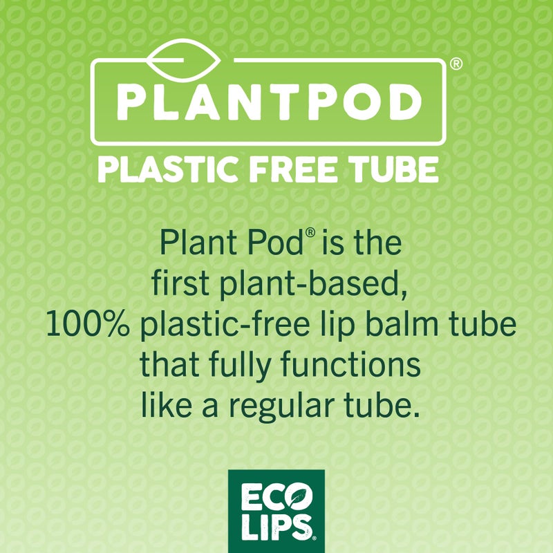 Eco Lips Organic Candy Cane Moisturizing Lip Balm - Organic Coconut Oil and Sunflower Wax - Soothe, Moisturize Dry, Cracked and Chapped Lips - 100% Plastic-Free Plant Pod Packaging - Made in USA - Image 5
