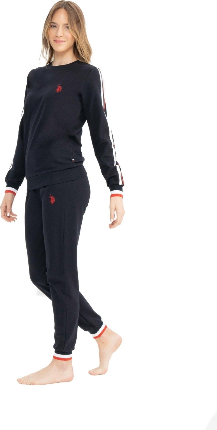 U.S. Polo Assn. Women's Cotton 2 Yarn Long Sleeve Home Wear Pajama Set - Image 2