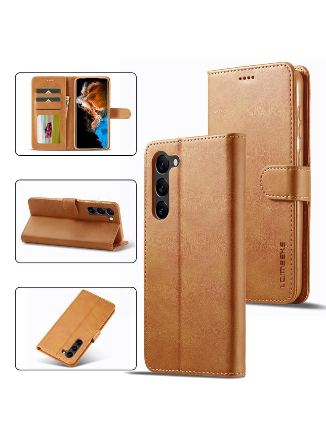 Case For Samsung Galaxy S24+ 5G Calf Texture Leather Phone Case