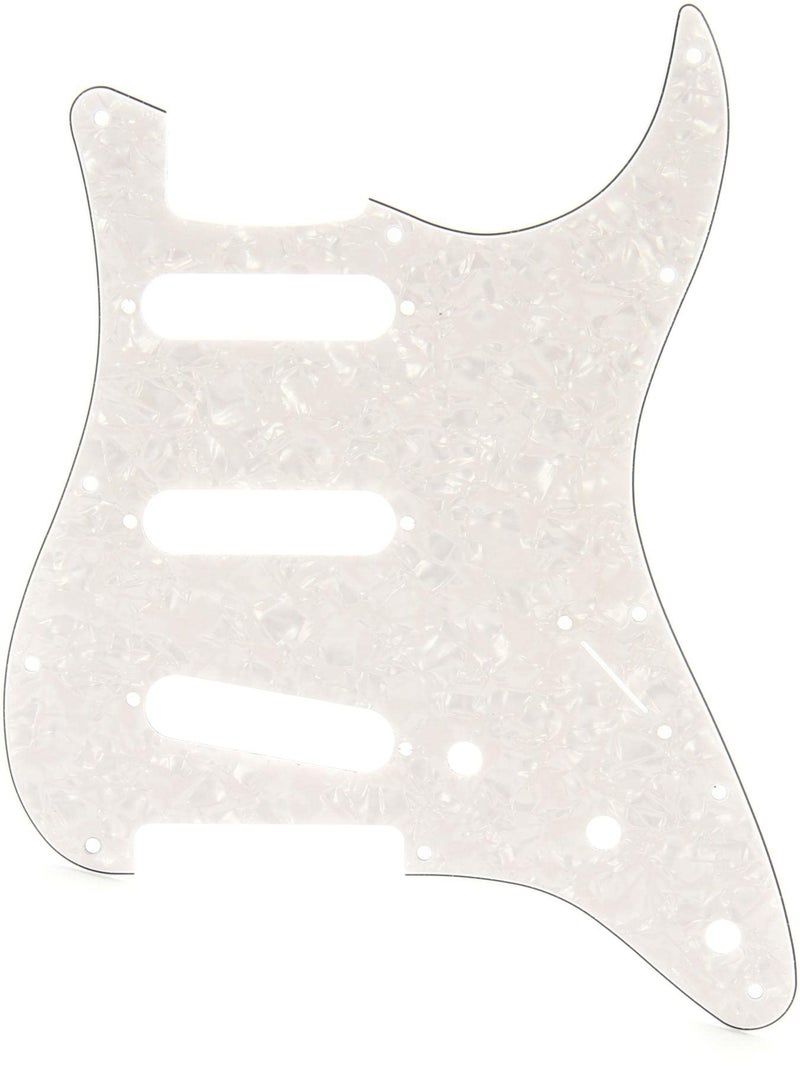 Fender Modern Pickguard, Stratocaster, 11-Hole - White Moto - Image 1