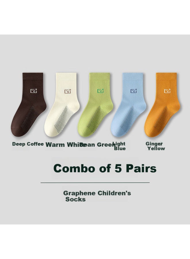 Cotton weapons Graphene Cotton Children's Socks, 7a Grade Antibacterial And Odor-resistant, Uni Mid-calf Socks For Boys And Girls, Teenagers Seamless Socks - Image 5