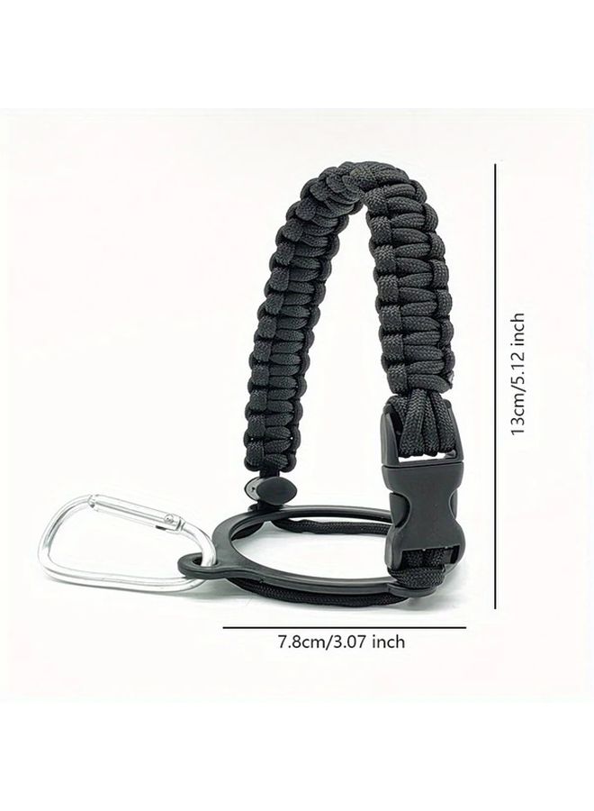 A Durable Outdoor Woven Water Bottle Strap And Cup Sleeve In Dark Color Suitable For Outdoor Activities Holds Up To 64 Ounces - Image 4