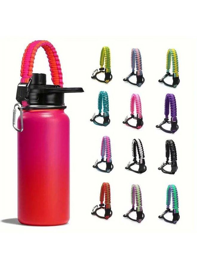 A Durable Outdoor Woven Water Bottle Strap And Cup Sleeve In Dark Color Suitable For Outdoor Activities Holds Up To 64 Ounces - Image 2