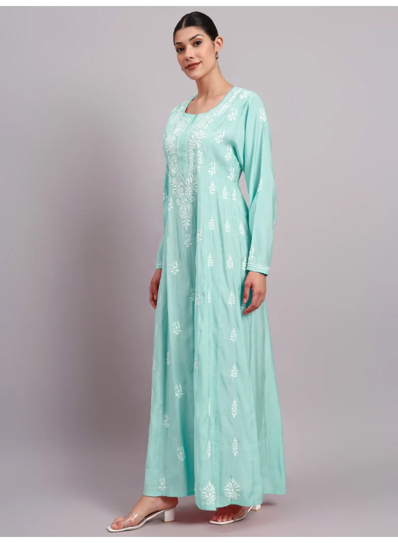 Alaya Hand Embroidered Chikankari Chanderi Jalabiya-AL4088