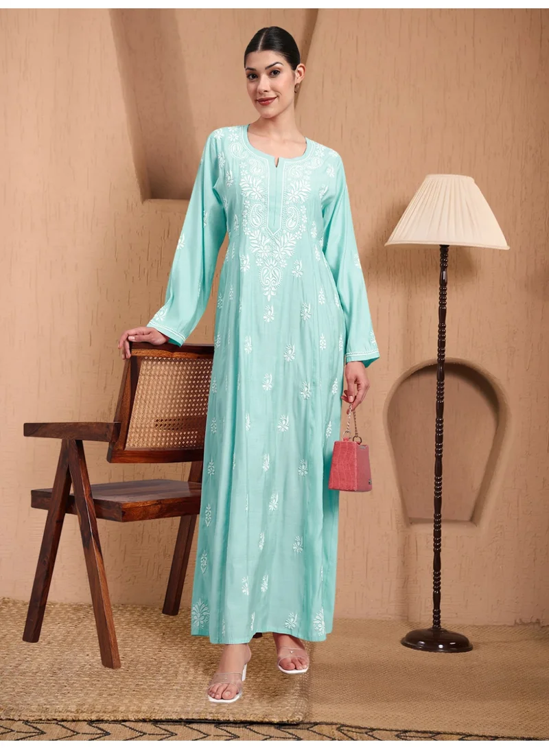 Alaya Hand Embroidered Chikankari Chanderi Jalabiya-AL4088