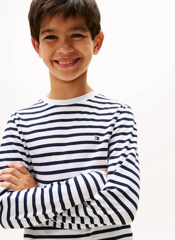 تومي هيلفيغر Kids Stripe Crew Neck T-Shirt And Pant Set