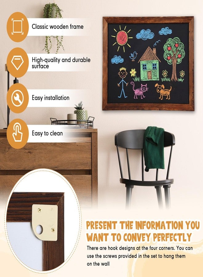 Resholder Magnetic Dry Erase Blackboard for Wall, 18" x 24" Solid Wood Frame Wall-Mounted Chalkboard, Decorative Notice Board, Erasable Message Board for School, Office, Home - Image 4
