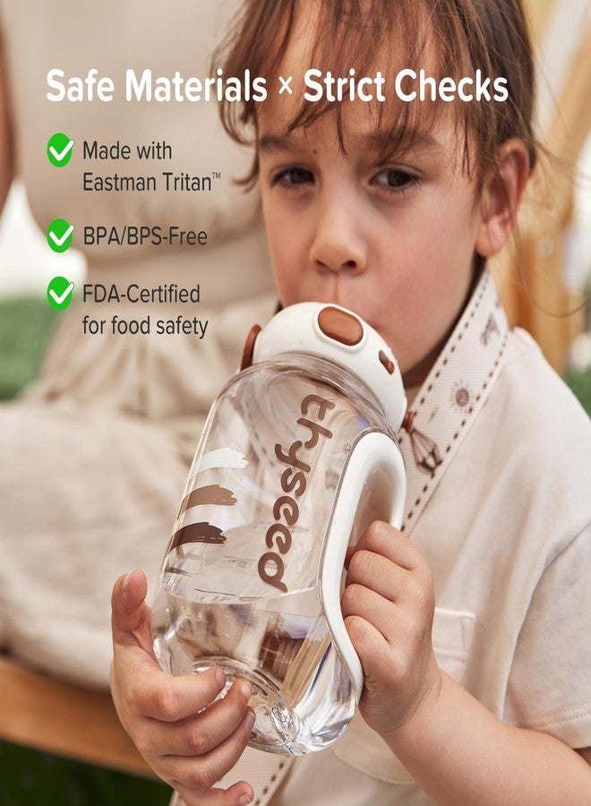 thyseed Toddler Water Bottle with Straw Cups Spill Proof School Kids Sports No Spill Children Leak Proof Travel Drinking Cup Dishwasher Safe BPA Free 2+ Year Old Boy Girl Child 14oz/400mL 1 PCS - Image 4