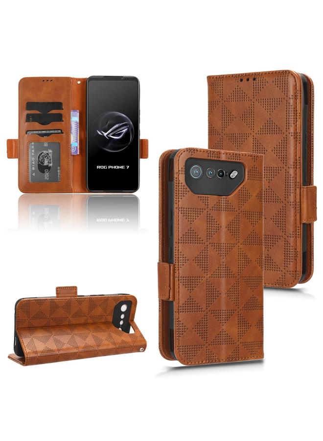اس-توب جراب هاتف Asus ROG Phone 7 من الجلد بنمط مثلث متماثل - Image 1