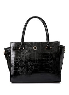 Self Patterned Reptile Patterned Handbag