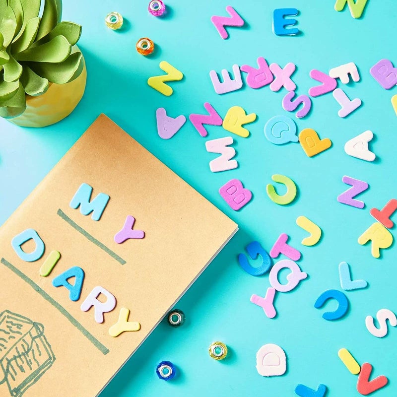 Bright Creations Foam Letter Stickers - 1560 Pieces, 60 Sets, 12 Colors, 0.87 in Peel & Stick Foam Letters - Alphabet Stickers Bulk for Crafts & Scrapbooking - Image 4
