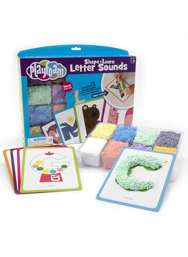 Educational Insights Playfoam Shape & Learn Letter Sounds: Flash Card Set Preschoolers Learn To Write Sensory Toys Ages 3+  - Image 1