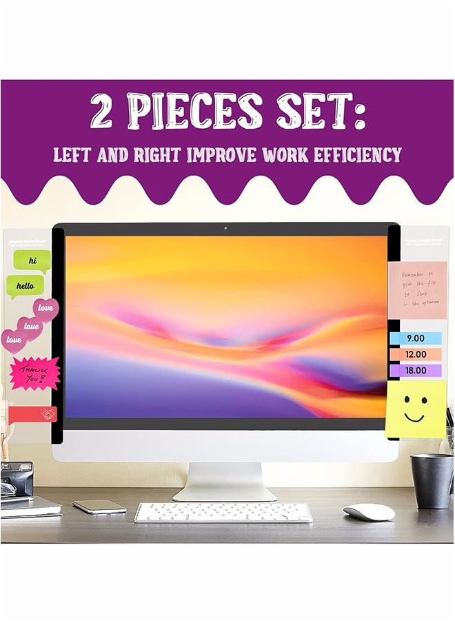 Generic - 2pcs Computer Monitor Memo Board, Office Desk Accessories, Computer Sticky Note Holder, Home Office Desktop Message Board for Men and Women - Image 1