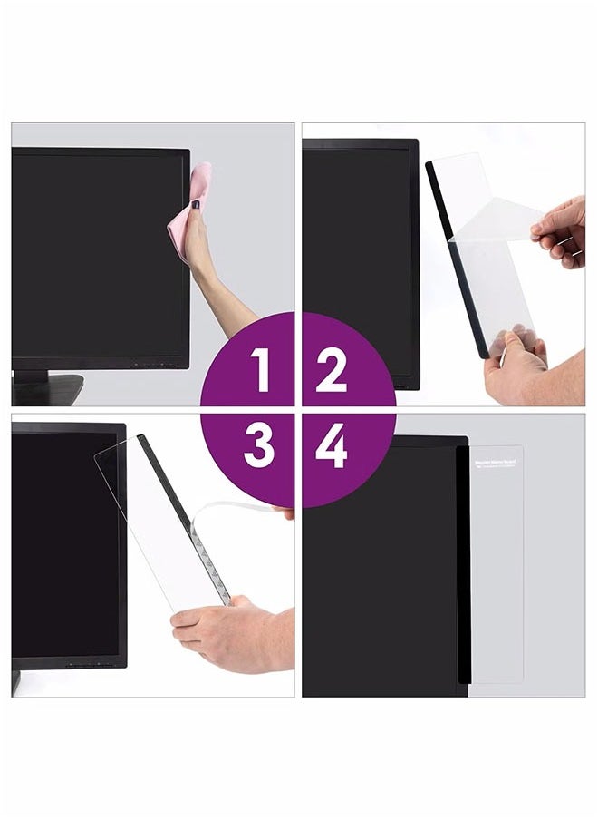 Generic - 2pcs Computer Monitor Memo Board, Office Desk Accessories, Computer Sticky Note Holder, Home Office Desktop Message Board for Men and Women - Image 1