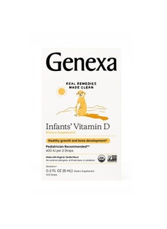 Infants' Vitamin D Drops - 270 Servings (3pk) - Promotes Healthy Growth - Organic, Gluten Free & Non-GMO