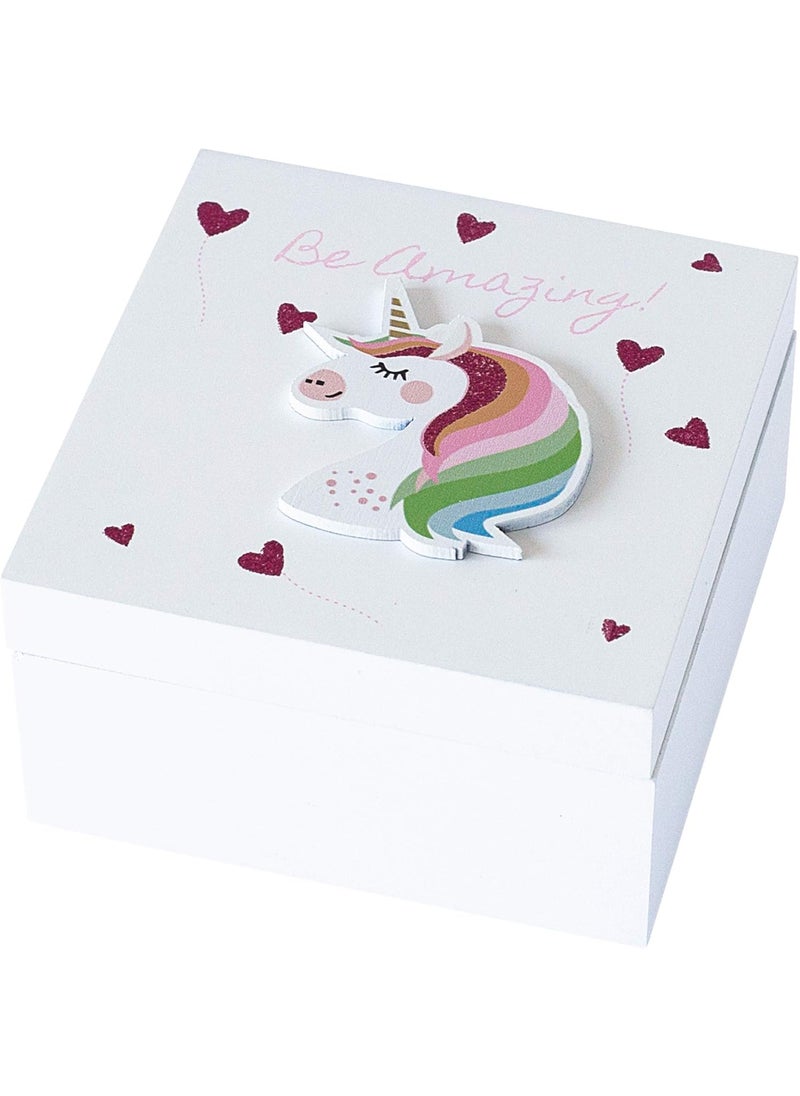 Arora Kids Unicorn Keepsake Box Multicolour One Size  - Image 1