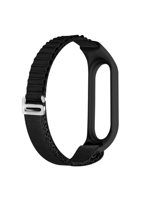 For Mi Band 9/8 Strap Universal Alpine Loop Strap Mi Band Mi34567 Nylon Strap-Color:6# Black-Specifications:Meter 3/4/5/6/7 General