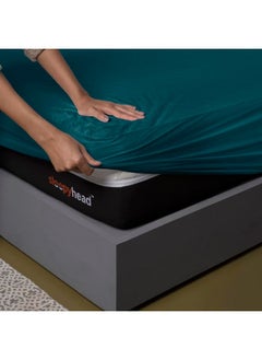 Sleepyhead Sleepyhead Bamboo Feel Terry Waterproof Mattress Protector; (78" x 48" Inches Double Size; Deep Teal) Polyurethane  - Image 1