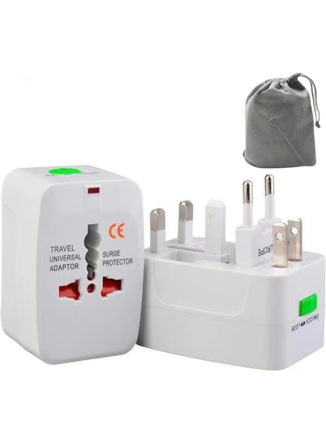 promass Travel Adapter, International Adapter, Global All-in-One Universal Plug Adapter, Adapter Plug for Australia,European UK US AU Ireland AU - Image 1