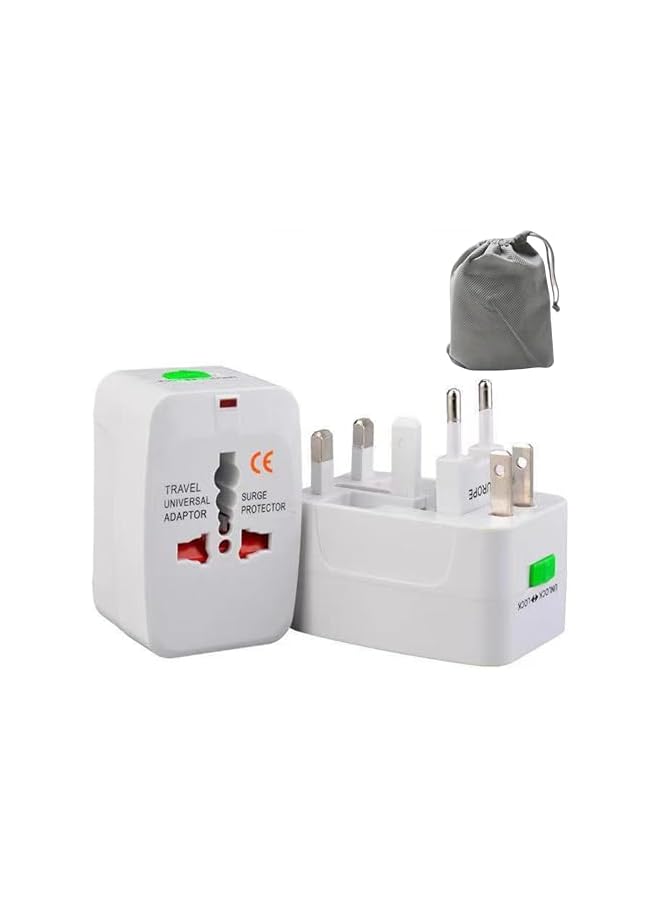 promass Travel Adapter, International Adapter, Global All-in-One Universal Plug Adapter, Adapter Plug for Australia,European UK US AU Ireland AU - Image 2