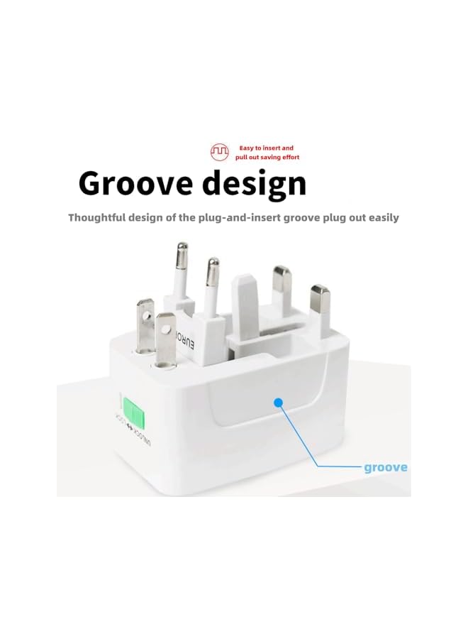 promass Travel Adapter, International Adapter, Global All-in-One Universal Plug Adapter, Adapter Plug for Australia,European UK US AU Ireland AU - Image 3