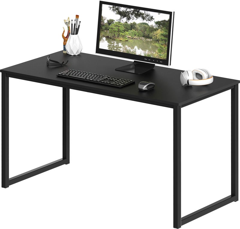 SHW Mission 40-Inch Home Office Computer Desk, Black - Image 1