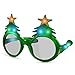 FlashingBlinkyLights Glitter Christmas Tree Light Up Flashing LED Sunglasses - Image 2