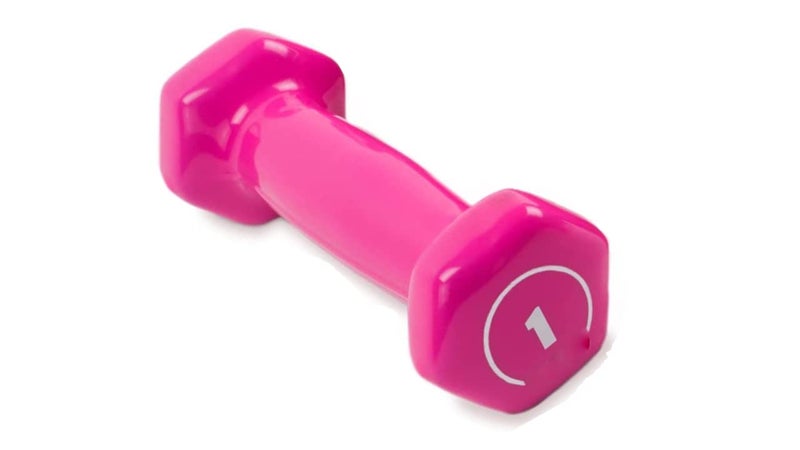 Rilekh Vinyl Coated Dumbbells - Highly Durable Hexagon Dumbbells, Color-Coded Hand Weights for Fitness and Strength Training at Home/Gym Exercise and Physiotherapy Single Piece (1 KG) - Image 1