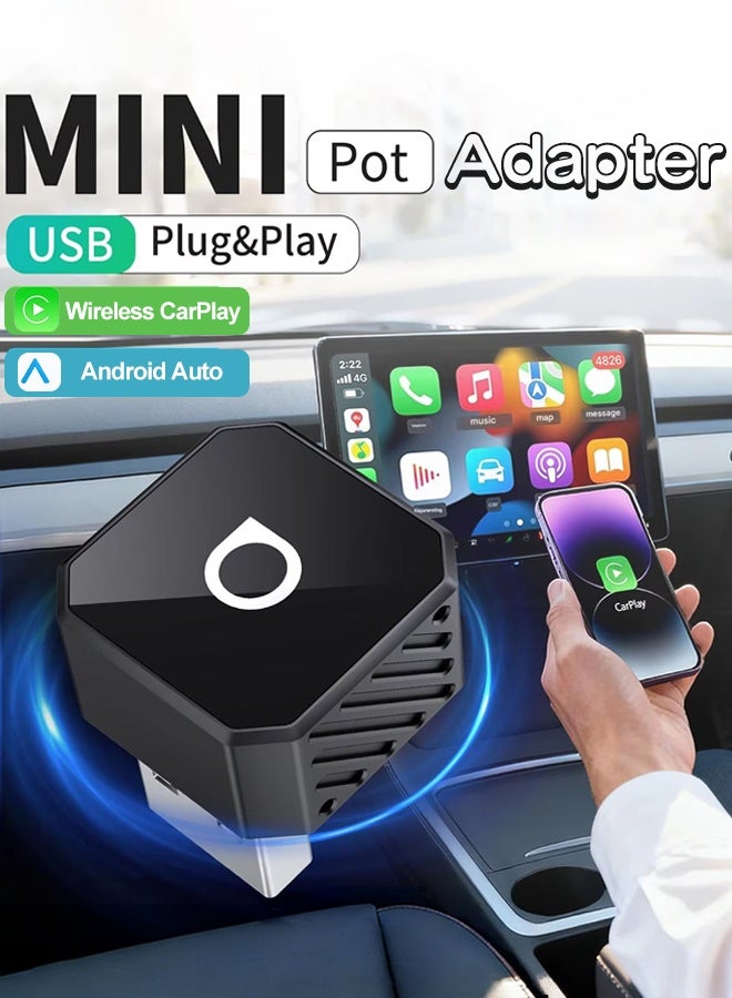 Ottocast Ultra Mini Wireless CarPlay & Android Auto Adapter 2026 Dongle Wireless 2 in 1 AI Smart Car Play Intelligent Systems With CarPlay USB Dongle Plug & Play, Fast Auto-Reconnect Bluetooth Wifi Auto Connect - Image 2