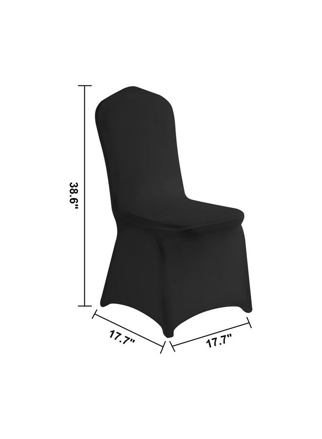 LZY 20pcs Spandex Chair Cover Stretch Slipcovers for Wedding Party, Dining Banquet Chair Decoration Covers (Black, 20) - Image 2