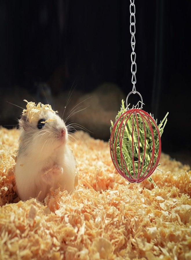 BUGUUYO 2-Pack Hanging Rabbit Feeder Balls 7.99In Small Animal Hay Storage and Treat Dispensers for Bunny Cage Play and Feeding - Image 3