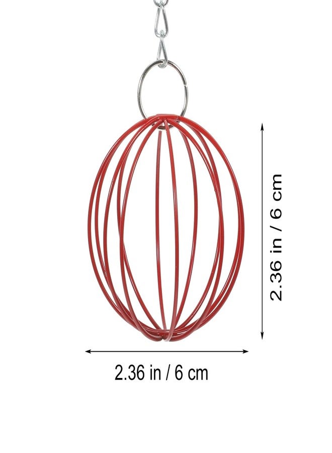 BUGUUYO 2-Pack Hanging Rabbit Feeder Balls 7.99In Small Animal Hay Storage and Treat Dispensers for Bunny Cage Play and Feeding - Image 2