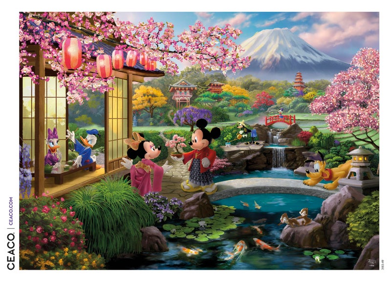 Ceaco - Disney - Thomas Kinkade - Mickey & Minnie in Japan - 1000 Piece Jigsaw Puzzle for Adults - Challenging Puzzle Perfect for Game Nights - Finished Size is 26.5 x 19 - Image 5