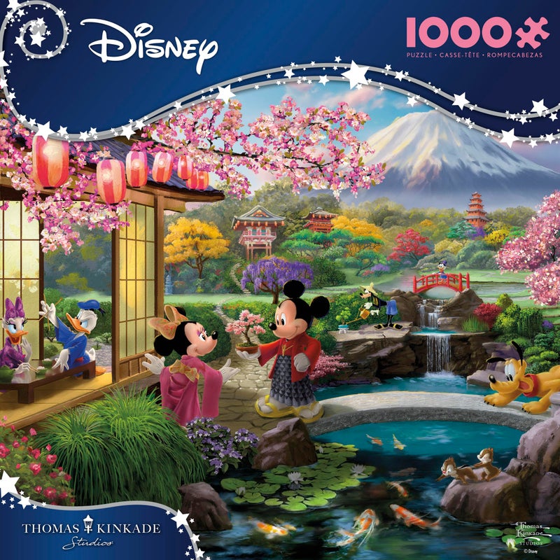Ceaco - Disney - Thomas Kinkade - Mickey & Minnie in Japan - 1000 Piece Jigsaw Puzzle for Adults - Challenging Puzzle Perfect for Game Nights - Finished Size is 26.5 x 19 - Image 2
