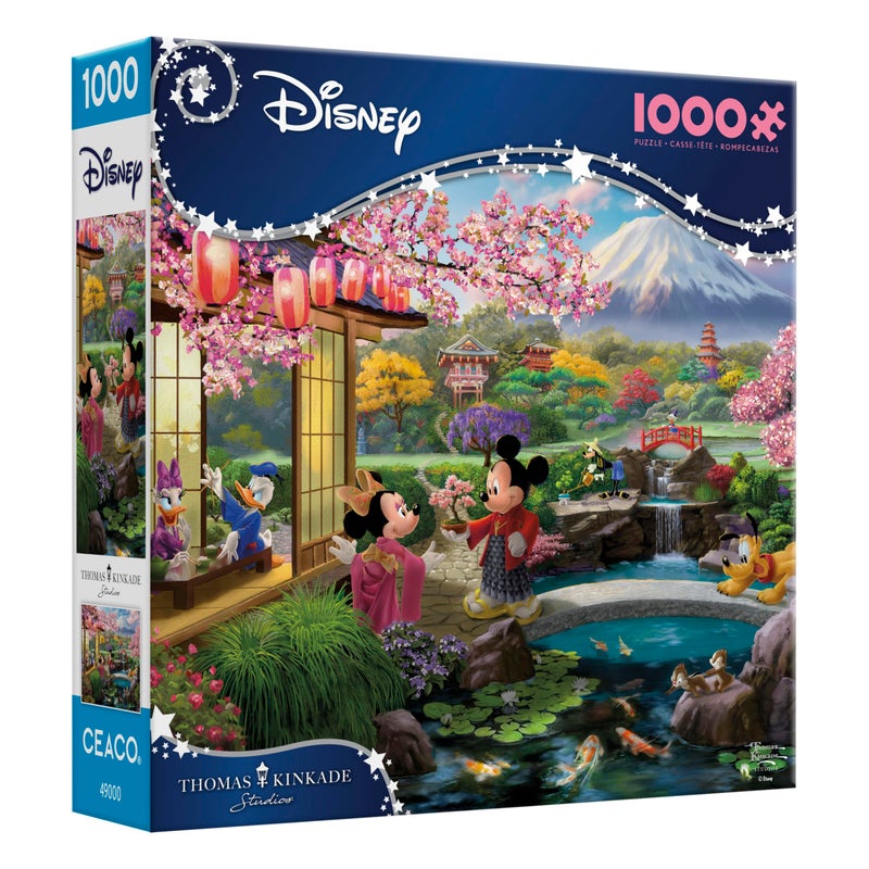 Ceaco - Disney - Thomas Kinkade - Mickey & Minnie in Japan - 1000 Piece Jigsaw Puzzle for Adults - Challenging Puzzle Perfect for Game Nights - Finished Size is 26.5 x 19 - Image 3