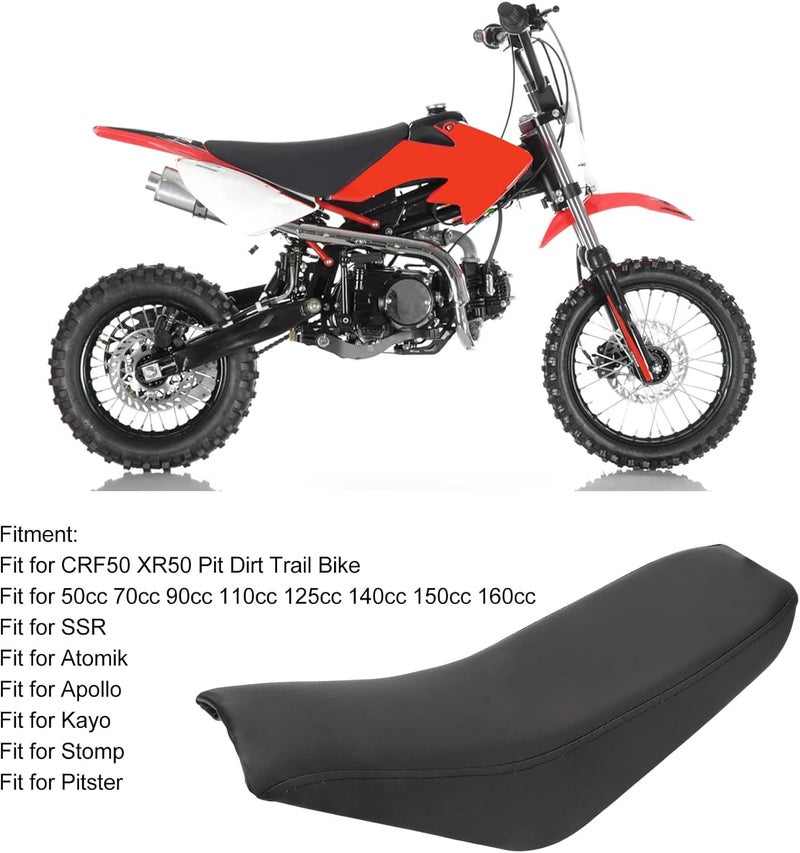 woobles Motorcycle Seat Cover, Dirt BikeSeat Cover Cushion Soft Foam Comfortable Seat Pad for CRF50 XR50 50cc‑160cc Pit Dirt Trail Bike - Image 2