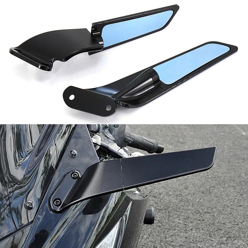 Motorcycle Adjustable Rotating Side Mirror Fit for KAWASAKI Ninja 400 NINJA 650 20182022Ninja 500 SE NINJA 500 2024 CNC Aluminum Rearview Wing Mirrors Fit for ZX10R ZX6R ZX636 ZX4R