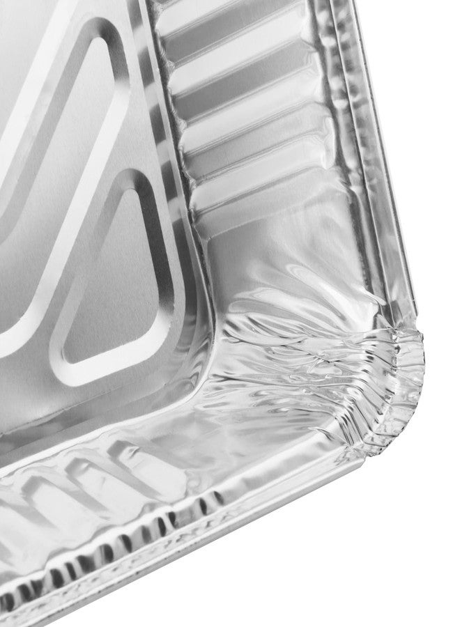 GENHAKON 125 Pack 8.5 x 6 Inch Aluminum Foil Pans, Disposable Aluminum Pans With clear Lids for Baking, Food Prepping, Heating, Storing,Prepping Food, Depth 2 Inch - Image 3