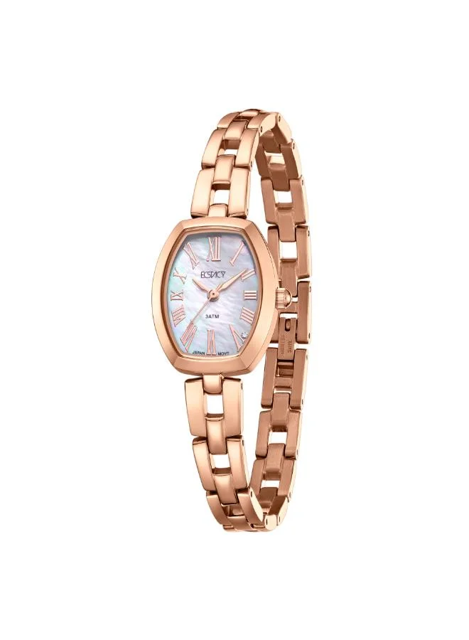 ECSTACY Women's 304 solid stainless steel Analog Watch E25512-RBKW - 20.5 mm