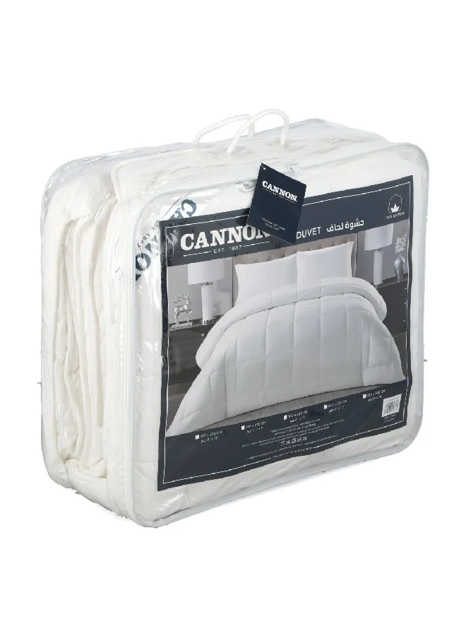 Cannon 100% Cotton Lightweight Solid Duvet White 240 x 220 cm CN DUV240X220