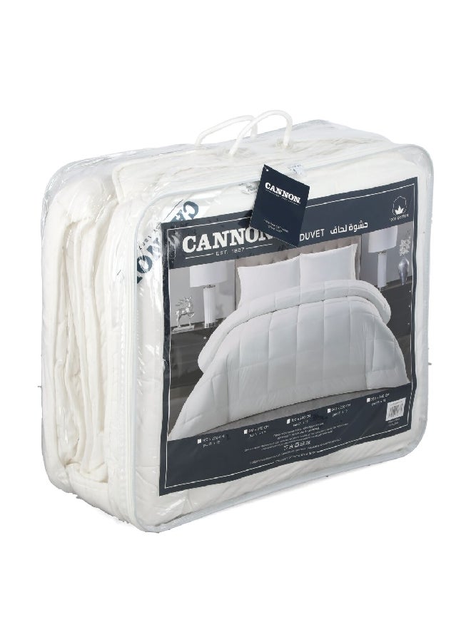 Cannon 100% Cotton Lightweight Solid Duvet White 240 x 220 cm CN DUV240X220 - Image 2