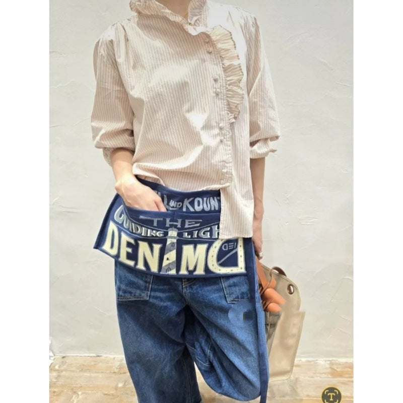 Canvas Letter Vintage Style Waistpack Crossbody Bag - Image 2