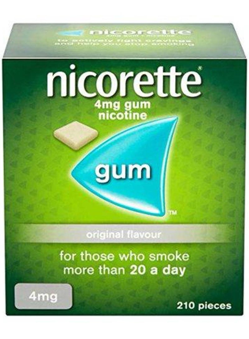 Nicorette Original 4mg Gum 210 Pieces - Image 1