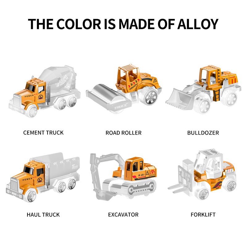 TEMI Toddler Toys for 3 4 5 6 Years Old Boys, Die-cast Construction Toys Car Carrier Vehicle Toy Set w/Play Mat, Kids Toys Truck Alloy Metal Car Toys Set for Age 3-9 Toddlers Kids Boys & Girls - Image 5