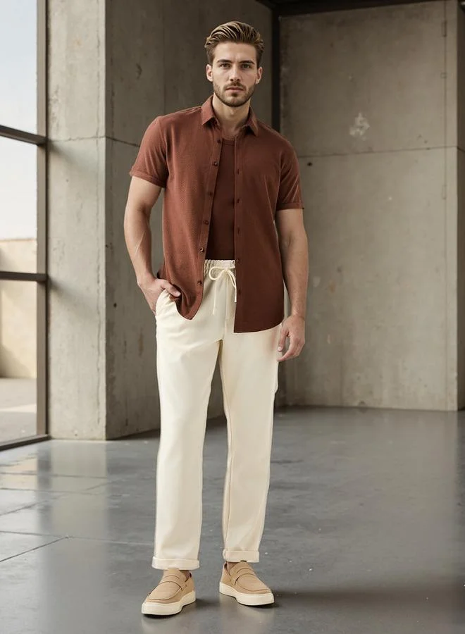 Iconic Iconic Textured Slim Fit Shirt