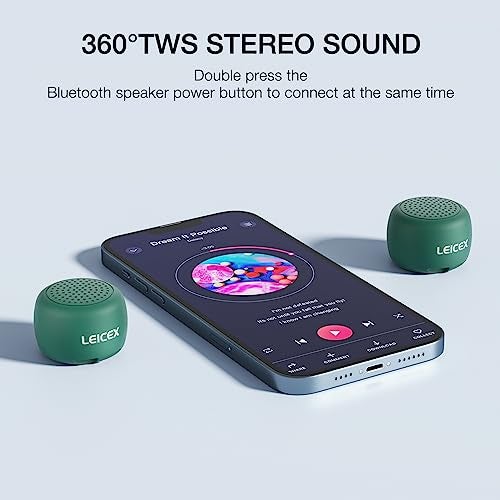 LEICEX Portable Bluetooth Speakers, Mini Cute Small Pillow Wireless Speakers with Bluetooth 5.0 Perfect for Travel Outdoor Sound (Green) - Image 2